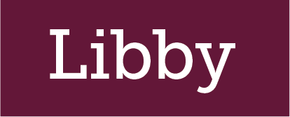 red block with text Libby link