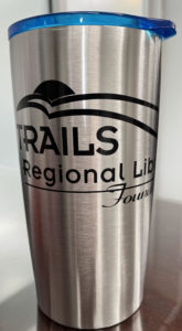 Steel Tumbler with Blue Lid